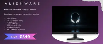 Aanbieding: Alienware AW2724HF computer monitor