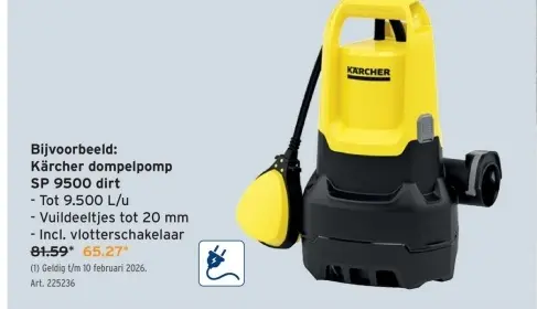 Promotie: Kärcher dompelpomp SP 9500 dirt