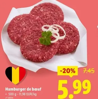 Offre: Hamburger de bœuf
