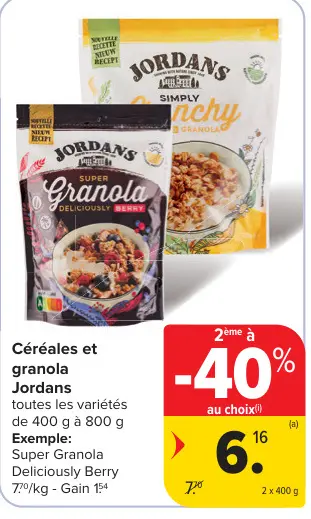 Offre: Céréales et granola