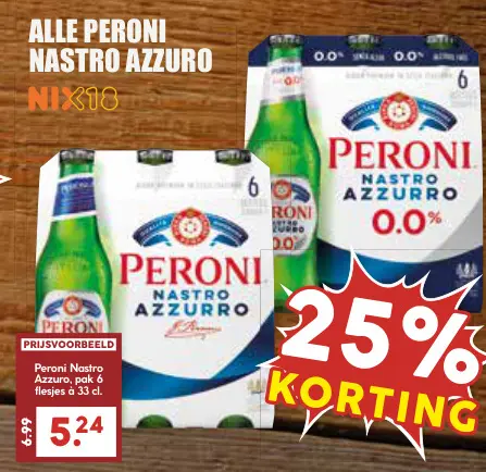 Aanbieding: Peroni Nastro Azzurro