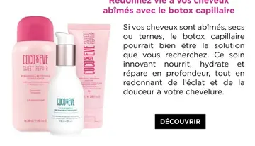 Offre: botox capillaire