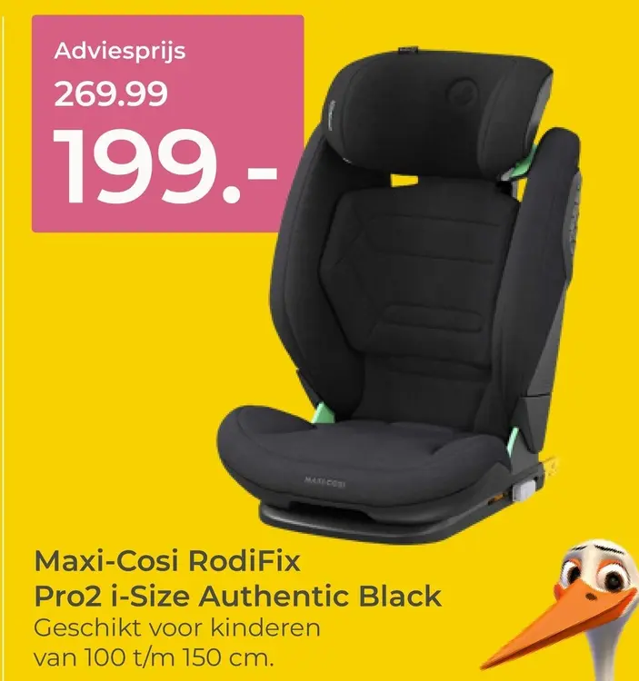 Aanbieding: Maxi-Cosi RodiFix Pro2 i-Size Authentic Black
