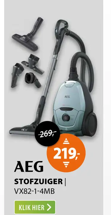 Aanbieding: AEG VX82-1-4MB Blauw
