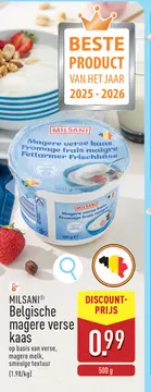 Aanbieding: MILSANI Belgische magere verse kaas