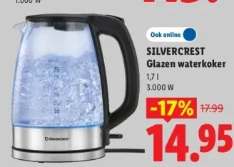 Aanbieding: Glazen waterkoker