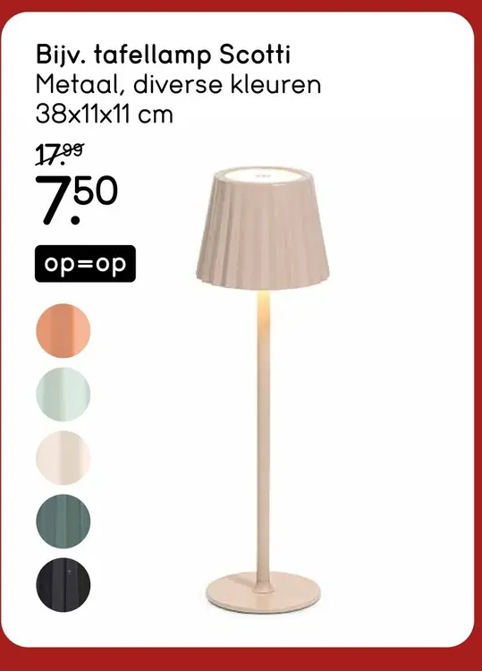 Aanbieding: tafellamp Scotti