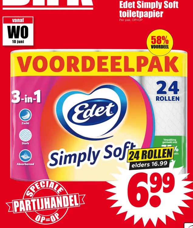Aanbieding: Edet Simply Soft toiletpapier