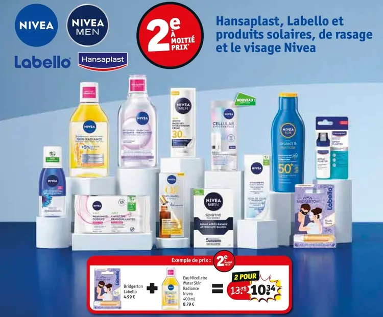Offre: Produits solaires, de rasage et le visage