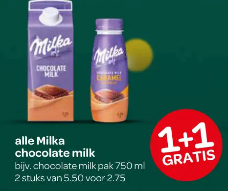 Aanbieding: Milka chocolate milk