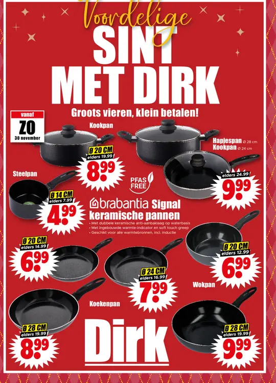 Aanbieding: Brabantie pannen Signal keramische pannen