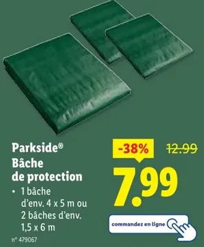 Offre: Bâche de protection
