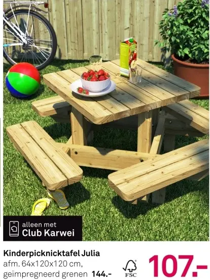 Aanbieding: Kinderpicknicktafel Julia