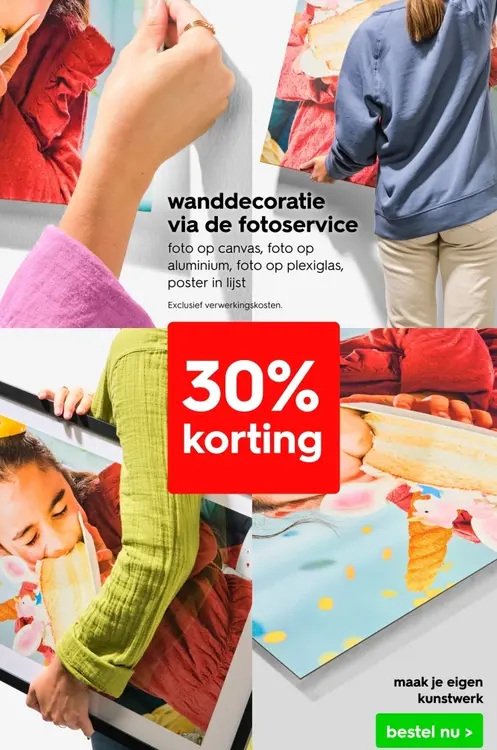 Aanbieding: Wanddecoratie via de fotoservice