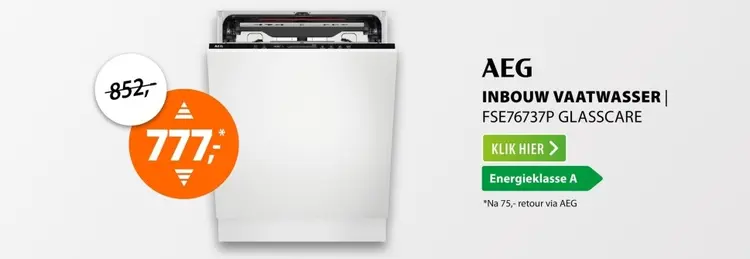 Aanbieding: Inbouw vaatwasser | fse76737p glasscare