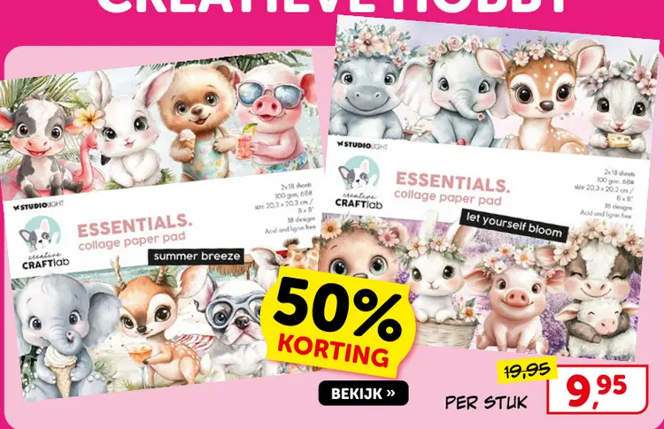 Promotie: ESSENTIALS. collage paper pad