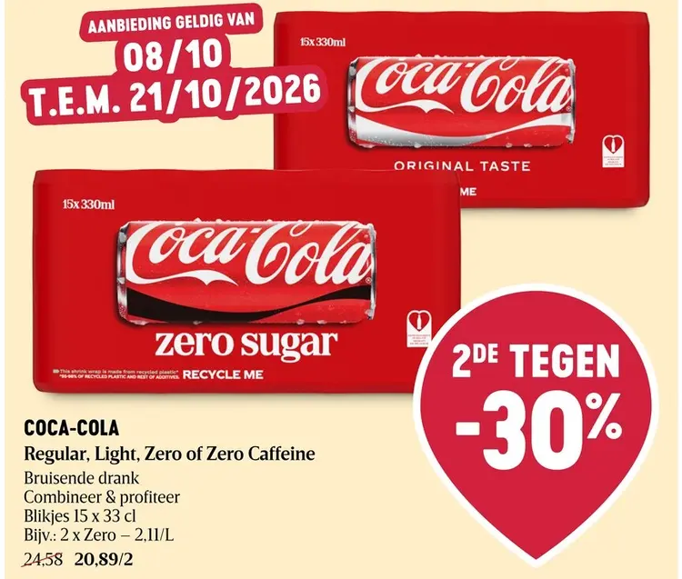 Promotie: Regular, Light, Zero of Zero Caffeine