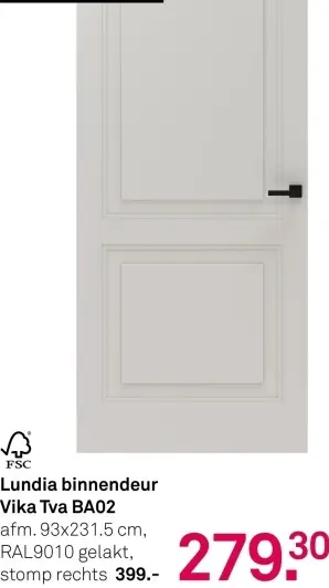 Aanbieding: Lundia binnendeur Vika Tva BA02