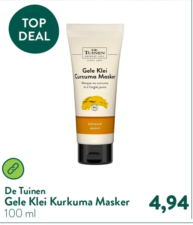 Aanbieding: Gele Klei Kurkuma Masker