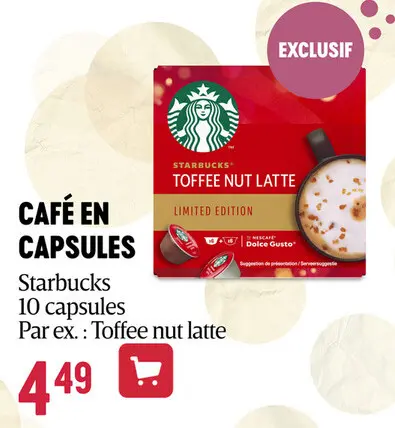 Offre: CAFÉ EN CAPSULES Toffee nut latte