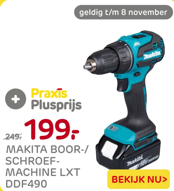 Aanbieding: Boor-/Schroefmachine LXT DDF490