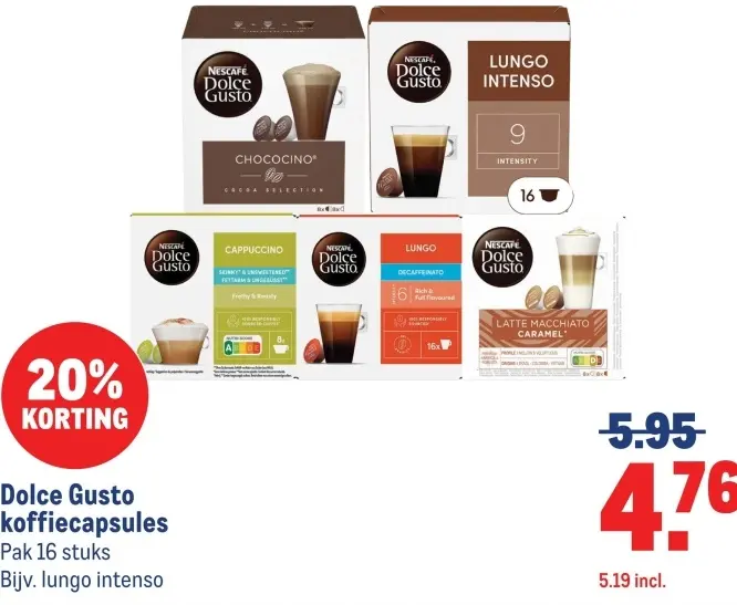 Aanbieding: Dolce Gusto koffiecapsules
