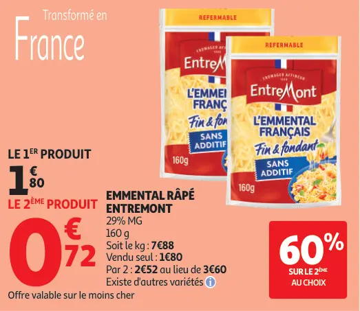 Promotie: Emmental râpé