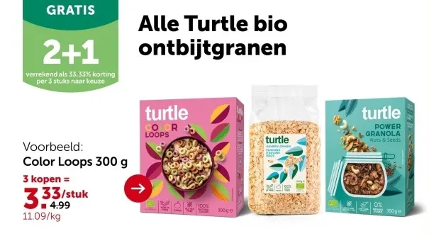 Aanbieding: Alle Turtle bio ontbijtgranen