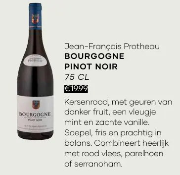 Aanbieding: Bourgogne pinot noir