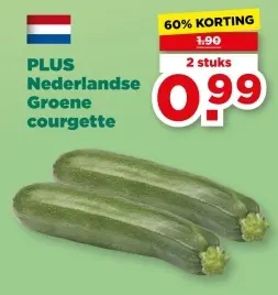 Aanbieding: PLUS Nederlandse Groene courgette