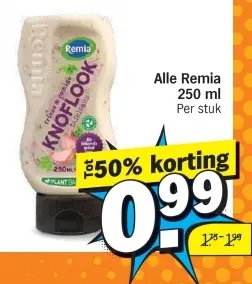 Aanbieding: Alle Remia Knoflook tafelsaus