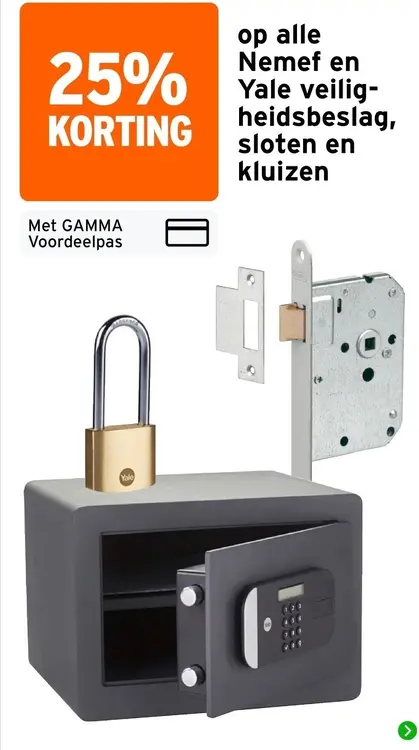 Aanbieding: Veiligheidsbeslag, sloten en kluizen