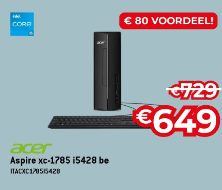 Promotie: Aspire xc-1785 i5428 be