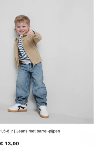 Promotie: Jeans met barrel-pijpen