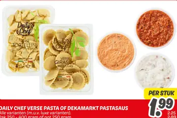 Aanbieding: Daily chef verse pasta of DEKAMARKT pastasaus