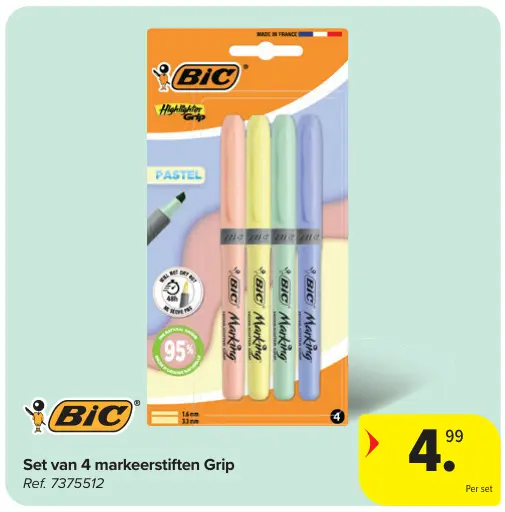 Promotie: Set van 4 markeerstiften Grip