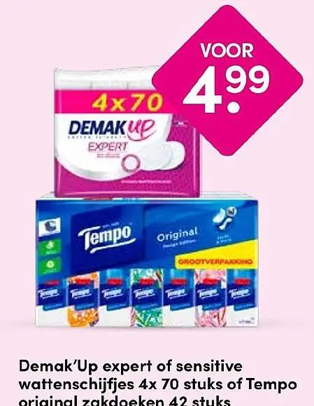 Aanbieding: Demak'Up expert of sensitive wattenschijfjes