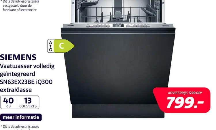 Aanbieding: Siemens SN63EX23BE iQ300 extraKlasse