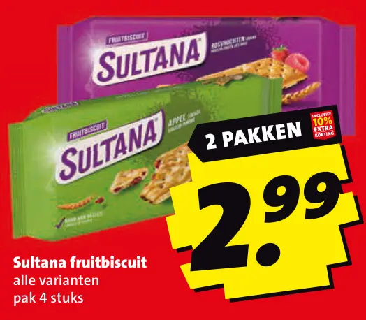 Aanbieding: Sultana fruitbiscuit