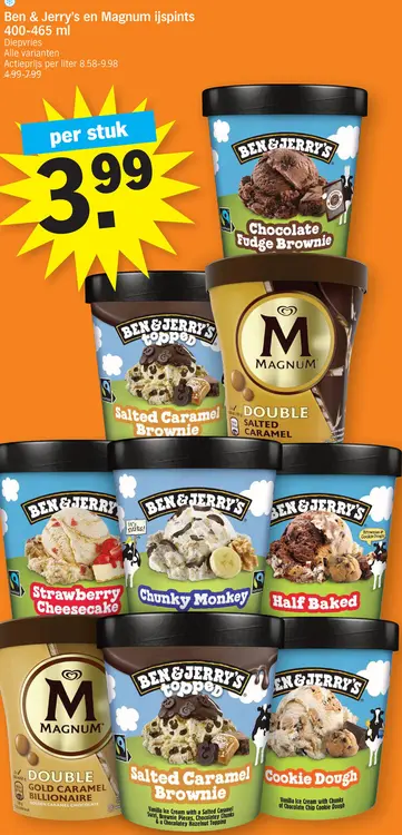 Promotie: Ben & Jerry's en Magnum ijspints