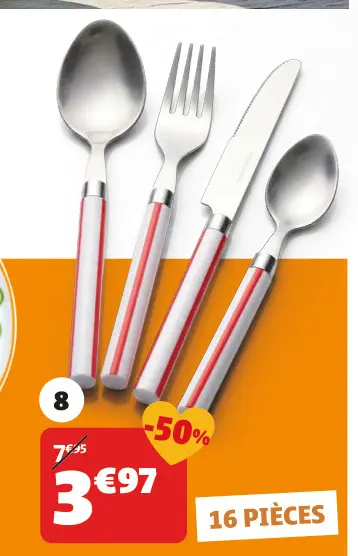 Offre: 16 pièces inox
