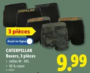 Offre: Boxers 3 pièces