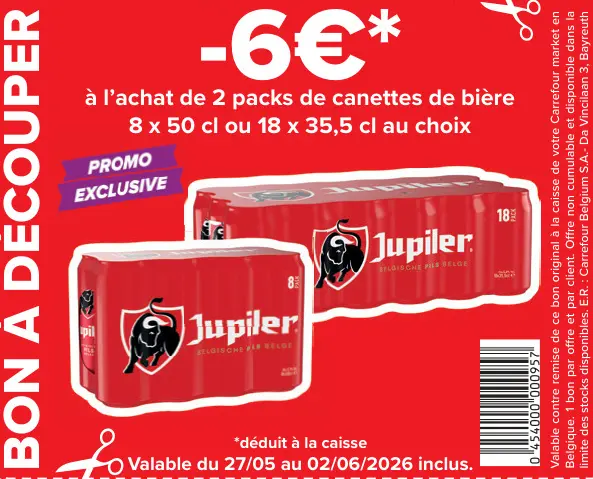 Offre: Jupiler beer cans