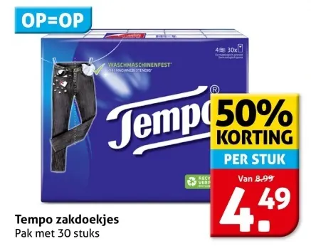 Aanbieding: Tempo zakdoekjes