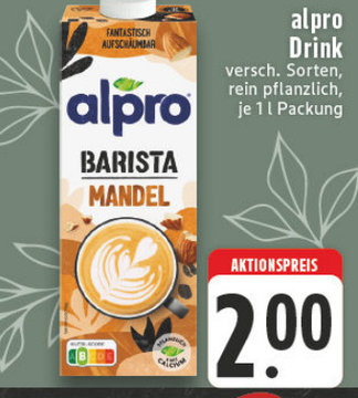 Aanbieding: alpro Drink BARISTA MANDEL