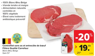 Offre: Contrefilet sans os et entrecôte de bœuf