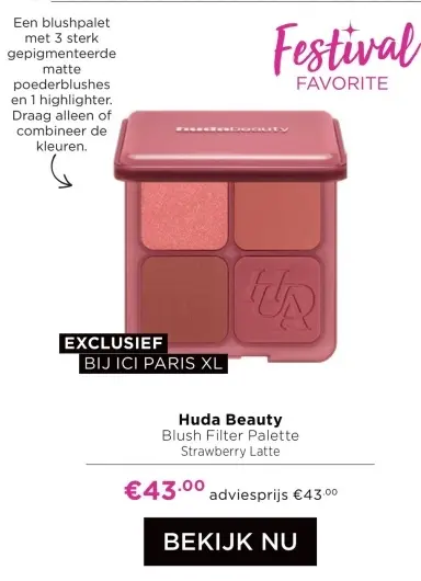 Aanbieding: Blush Filter Palette Strawberry Latte