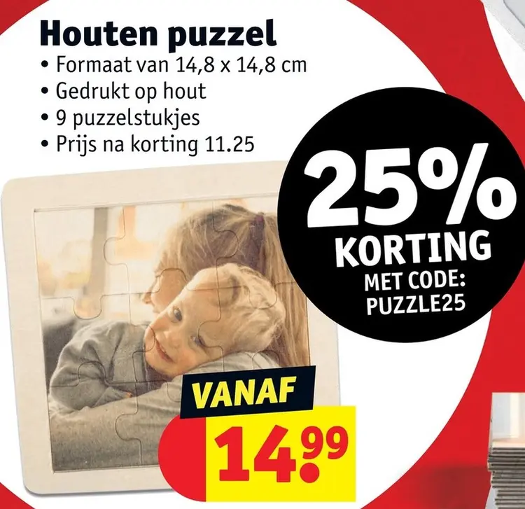 Promotie: Houten puzzel