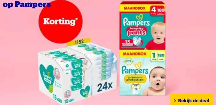 Aanbieding: Pampers baby-dry pants & premium protection