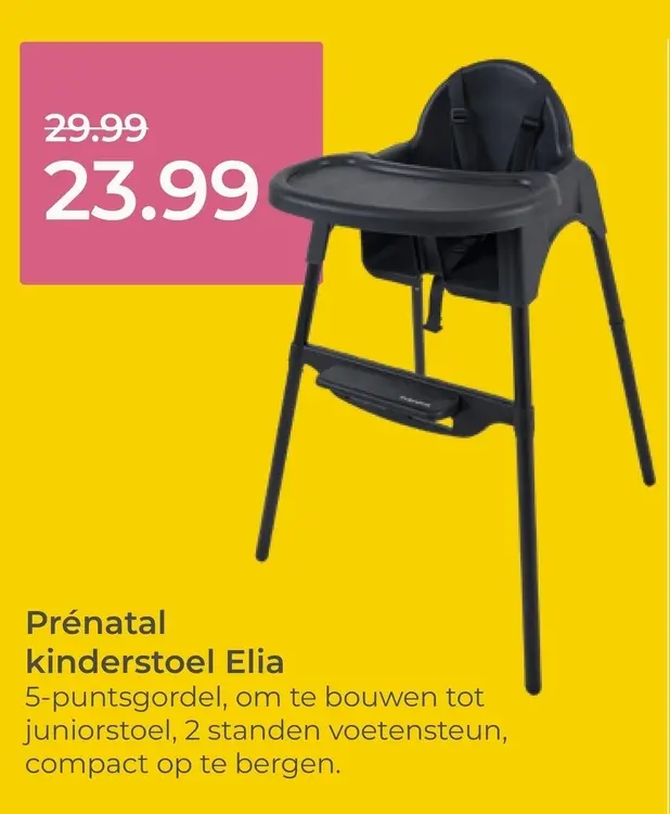 Aanbieding: Prénatal kinderstoel Elia